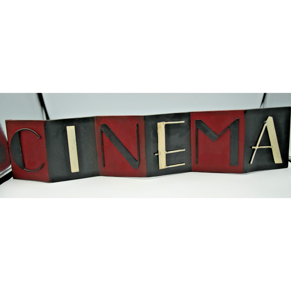Decor Other - Vintage Style "CINEMA" Wall or Shelf Decor Sign